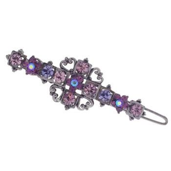 Karen Marie - Antique Design Crystal Barrette - Lavender (1)