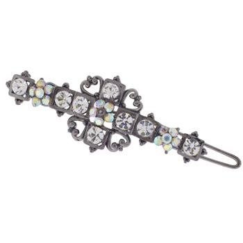 Karen Marie - Antique Design Crystal Barrette - White (1)