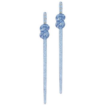 HB HairJewels - Hairsticks - Rhinestone Twists - Blue (Set of 2 Hairsticks)