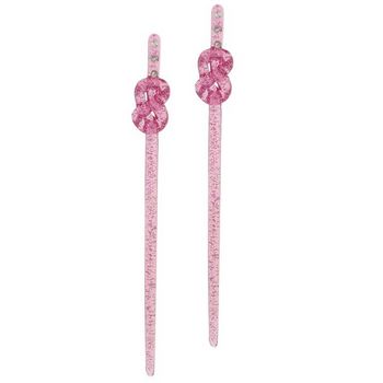 HB HairJewels - Hairsticks - Rhinestone Twists - Strawberry (Set of 2 Hairsticks)