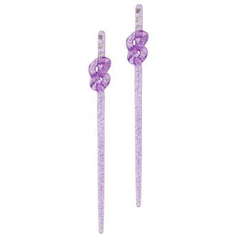 HB HairJewels - Hairsticks - Rhinestone Twists - Grape (Set of 2 Hairsticks)