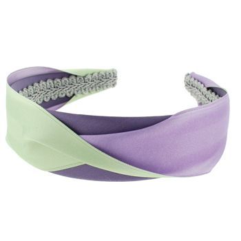 Susan Daniels - Headband - Purple & Green Satin Twist (1)