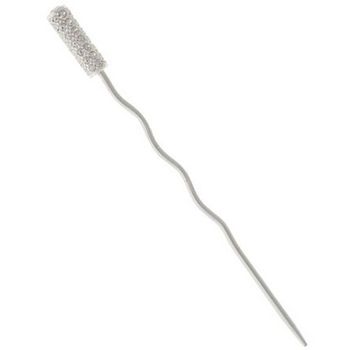 Roberta Chiarella - Pave Cylinder Hairstick - Silver & White Swarovski (1)