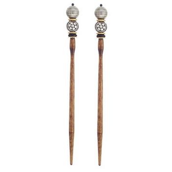 Mei Fa - Hairstyx - Hanna - Long Brown Hairsticks - (Set of 2)