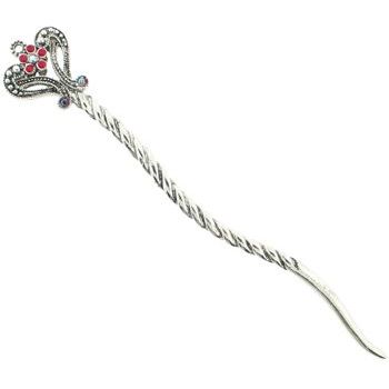 Karen Marie - Regal Heart Chignon Pin - Ruby (1)