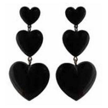 Tarina Tarantino - Kaleidoscope Hearts - Heart Throb - Triple Drop Heart Earrings - Licorice Whip