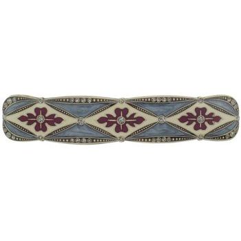 H-n-W- Enamel Geometric Diamond Barrette - Blue (1)