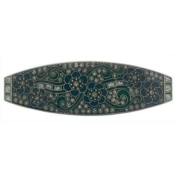 H-n-W- Enamel Flower Barrette (1) - Blue