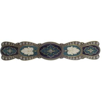 H-n-W- Enamel Large Flower Barrette (1) - Black