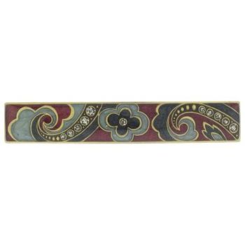 H-n-W- Enamel Short Barrette (1) - Blue/Burgundy