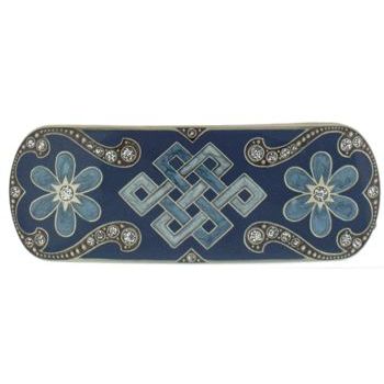 H-n-W- Enamel Daisy Flower Barrette (1) - Blue