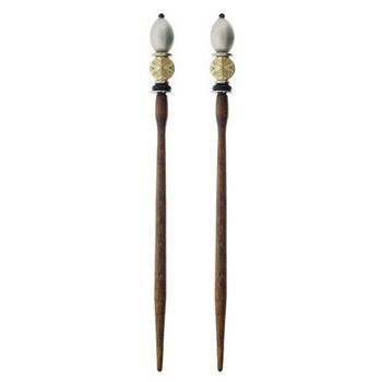 Mei Fa - Hairstyx - Holly - Long Brown Hairsticks - (Set of 2)
