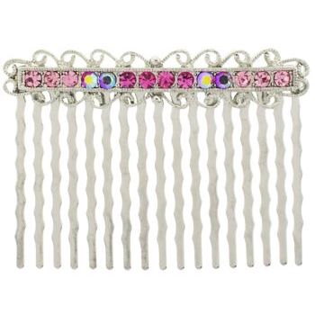 Karen Marie - Antique Crystal Comb - Rose (1)