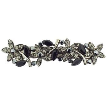 Karen Marie - Majestic Floral Inspired Barrette - Smoke (1)