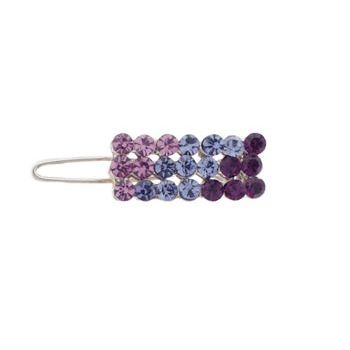 Karen Marie - Crystal Bar Mini Barrette - Amethyst (1)