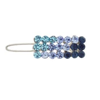 Karen Marie - Crystal Bar Mini Barrette - Blue (1)