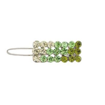 Karen Marie - Crystal Bar Mini Barrette - Peridot (1)