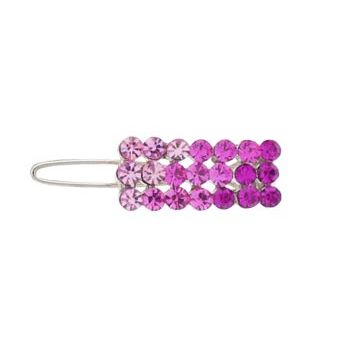 Karen Marie - Crystal Bar Mini Barrette - Pink (1)