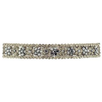 Karen Marie - Austrian Crystal Flower Barrette - Black Diamond (1)