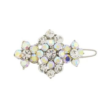Karen Marie - Victorian Crystal Cluster Barrette - White AB (1)