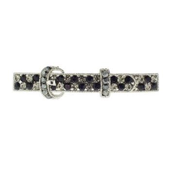 Karen Marie - Crystal Belt Barrette - Black (1)