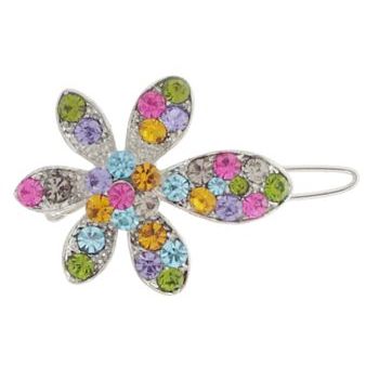Karen Marie - Tropical Crystal Mini Flower Barrette Clip - Rainbow (1)