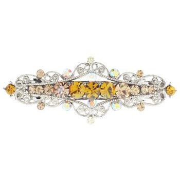 Karen Marie - Crystal Victorian Barrette - Golden Topaz (1)