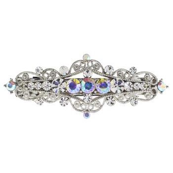 Karen Marie - Crystal Victorian Barrette - White (1)