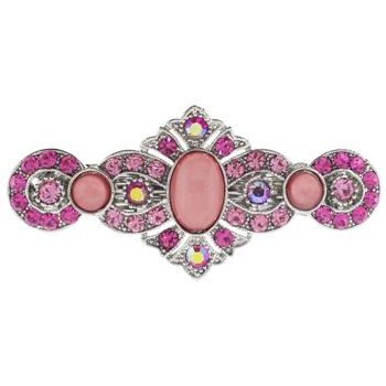 Karen Marie - Crystal Kaladescope Barrette - Pink (1)