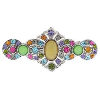 Karen Marie - Crystal Kaladescope Barrette - Rainbow (1)