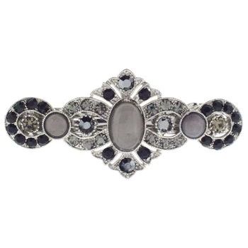 Karen Marie - Crystal Kaladescope Barrette - Black (1)