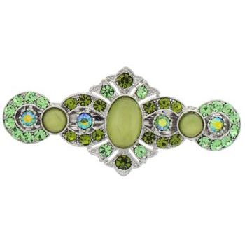 Karen Marie - Crystal Kaladescope Barrette - Peridot (1)