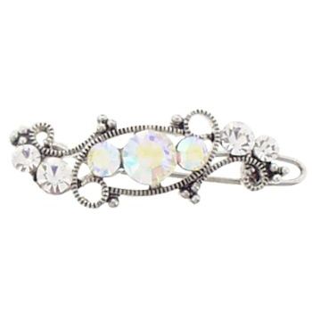 Karen Marie - Mini Crystal Filigree Barrette - White (1)