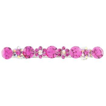 Karen Marie - Carat Crystal & Flower Barrette - Rose (1)