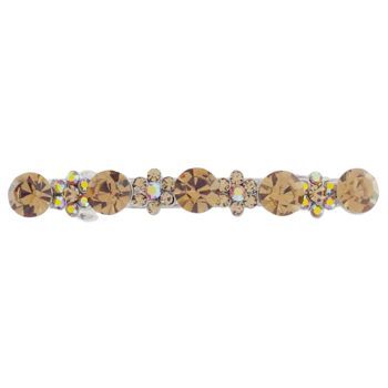 Karen Marie - Carat Crystal & Flower Barrette - Topaz (1)