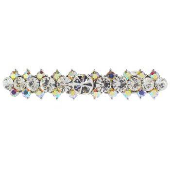 Karen Marie - Crystal Cluster Barrette - White (1)