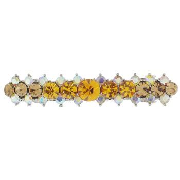 Karen Marie - Crystal Cluster Barrette - Golden Topaz (1)