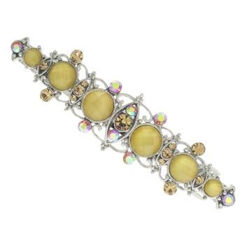 Karen Marie - Moonstone Crystal Filigree Barrette - Amber (1)