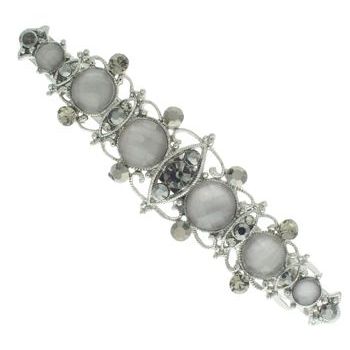 Karen Marie - Moonstone Crystal Filigree Barrette - Smoke (1)