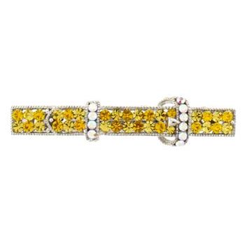 Karen Marie - Crystal Belt Barrette - Golden Topaz (1)