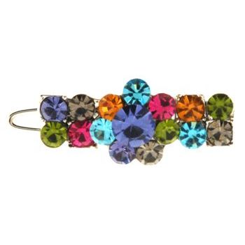 Karen Marie - Crystal Flower Petite Barrette - Multicolored (1)