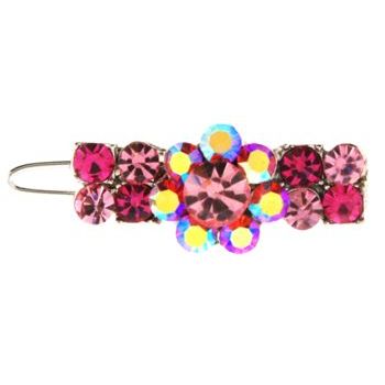 Karen Marie - Crystal Flower Petite Barrette - Rose (1)
