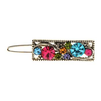 Karen Marie - Petite Crystal Lyric Barrette - Multi (1)