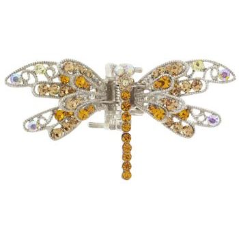 Karen Marie - Dragonfly Crystal Jaw - Golden Amber Hue (1)