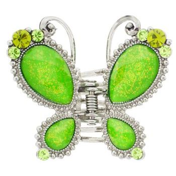 Karen Marie - Large Gem Butterfly Claw Clip - Peridot