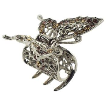 Karen Marie - Small Lace Inspired Butterfly Claw - Gold (1)