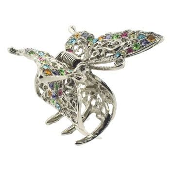 Karen Marie - Small Lace Inspired Butterfly Claw - Rainbow (1)