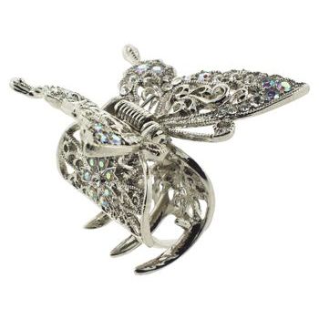 Karen Marie - Small Lace Inspired Butterfly Claw - White (1)