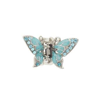 Karen Marie - Mini Butterfly Claw w/Enamel - Blue (1)