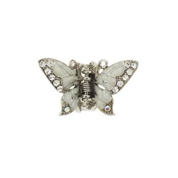 Karen Marie - Mini Butterfly Claw w/Enamel - White (1)